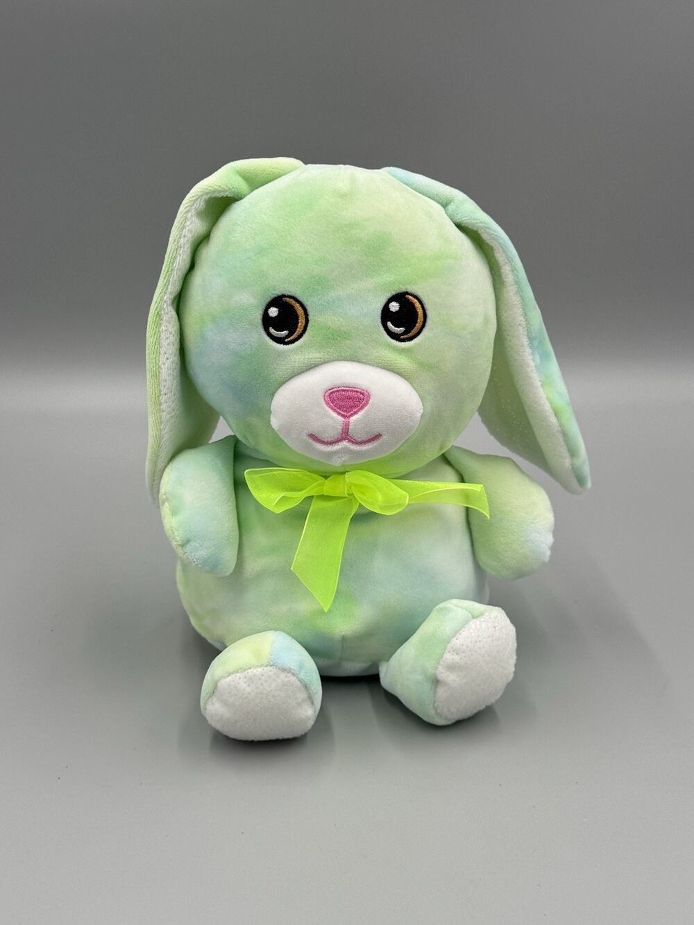 Tom’s Toy International Tie Dye Pastel Green Bunny Rabbit Plush 9” Stuffed Toy